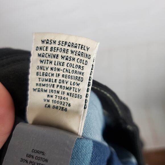 NEW LL Bean Flannel Lined Jeans Perfect Stretch Straight Leg Womens 16 Black - Picture 10 of 13